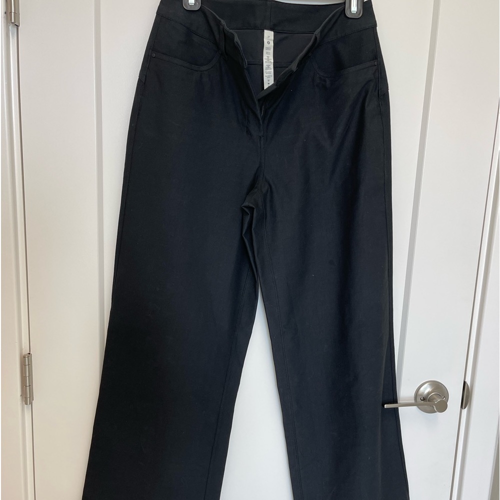 Lululemon Full Length City Sleek 5pkt Wide Leg Pant Black Size 27